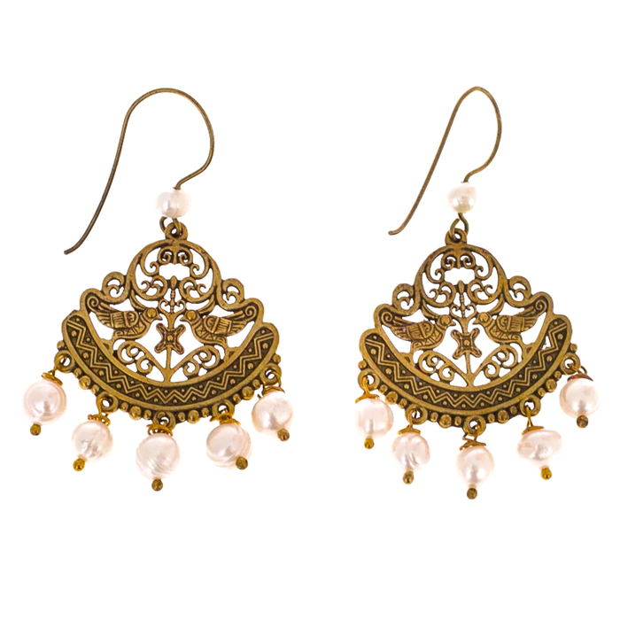 Exclusive author's work "Velsky wedding crown, XIX century" with earrings